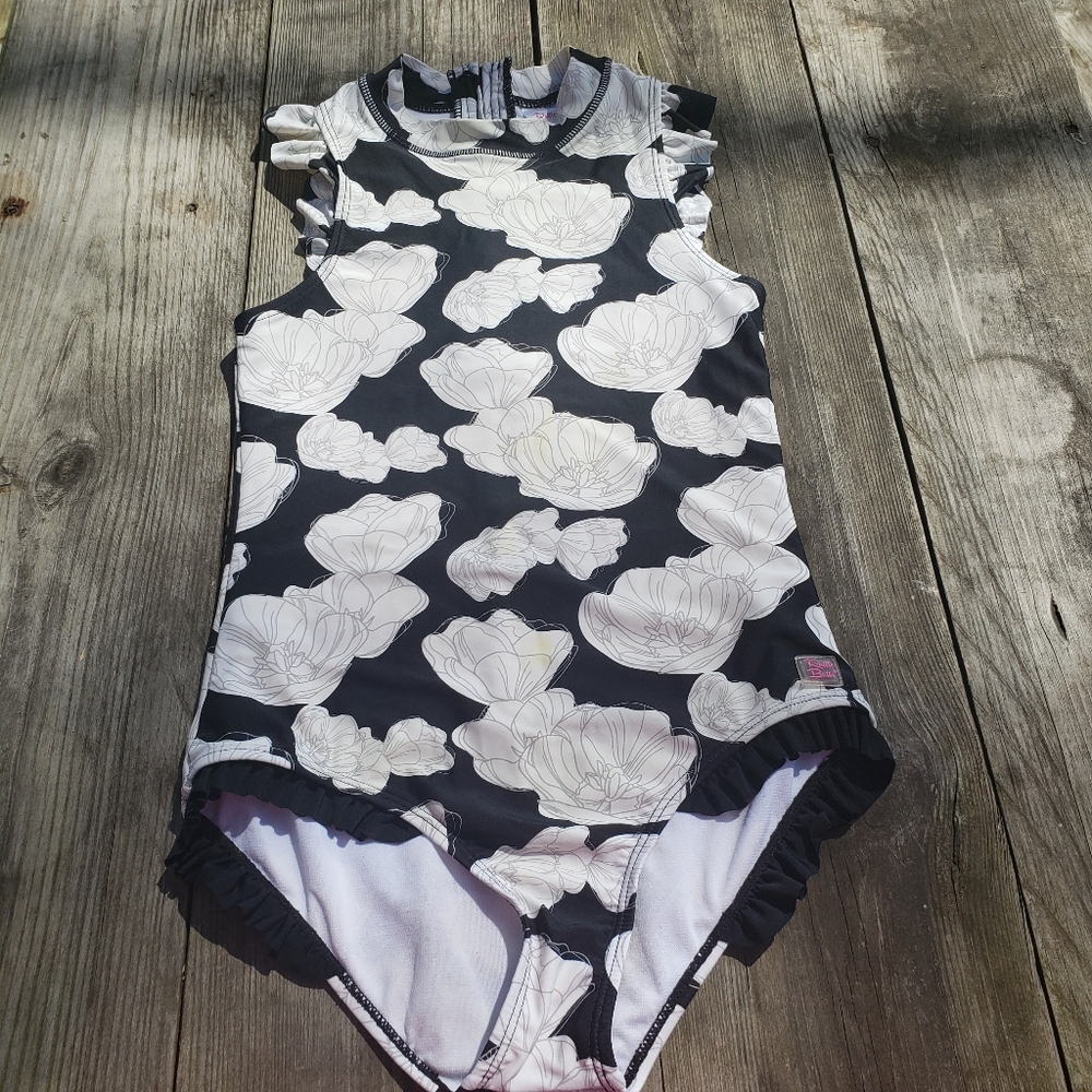 Ruffle Butts Black and White One Piece Swimsuit
